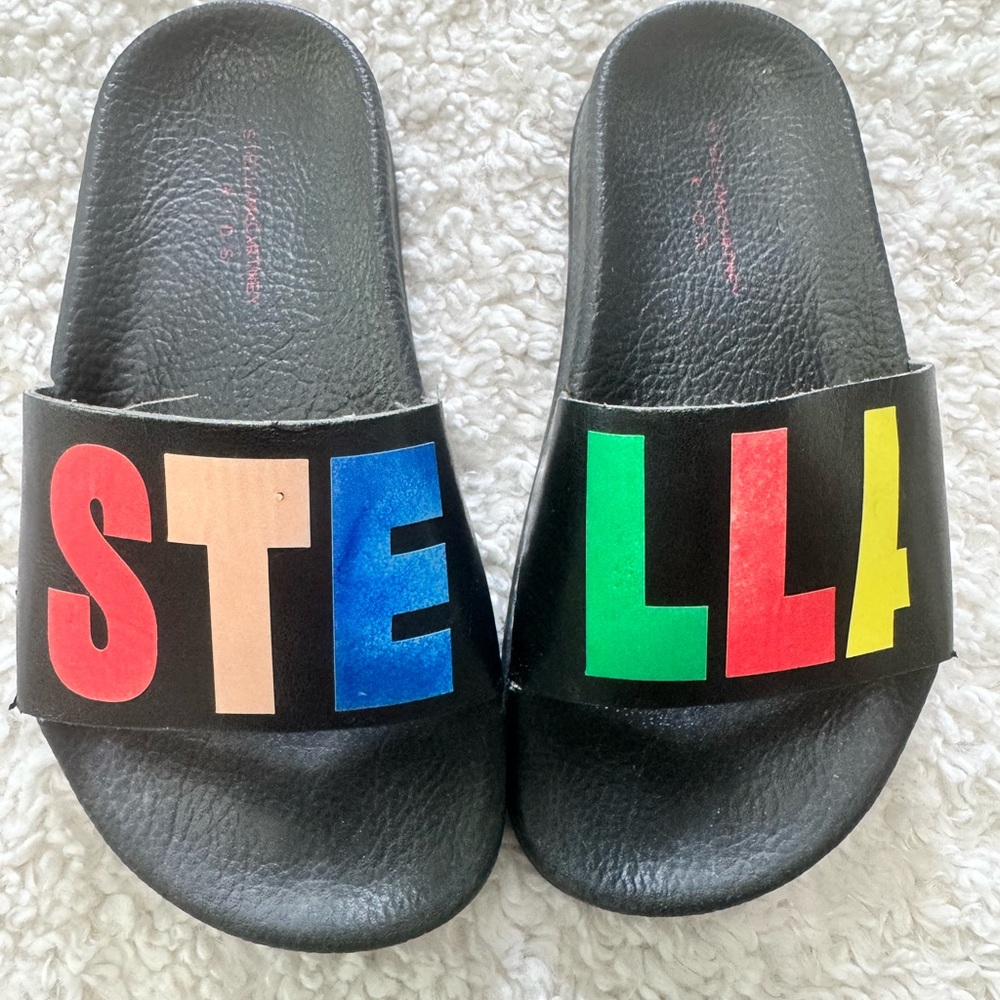 Stella McCartney Slide Sandals with Multicolor Letters